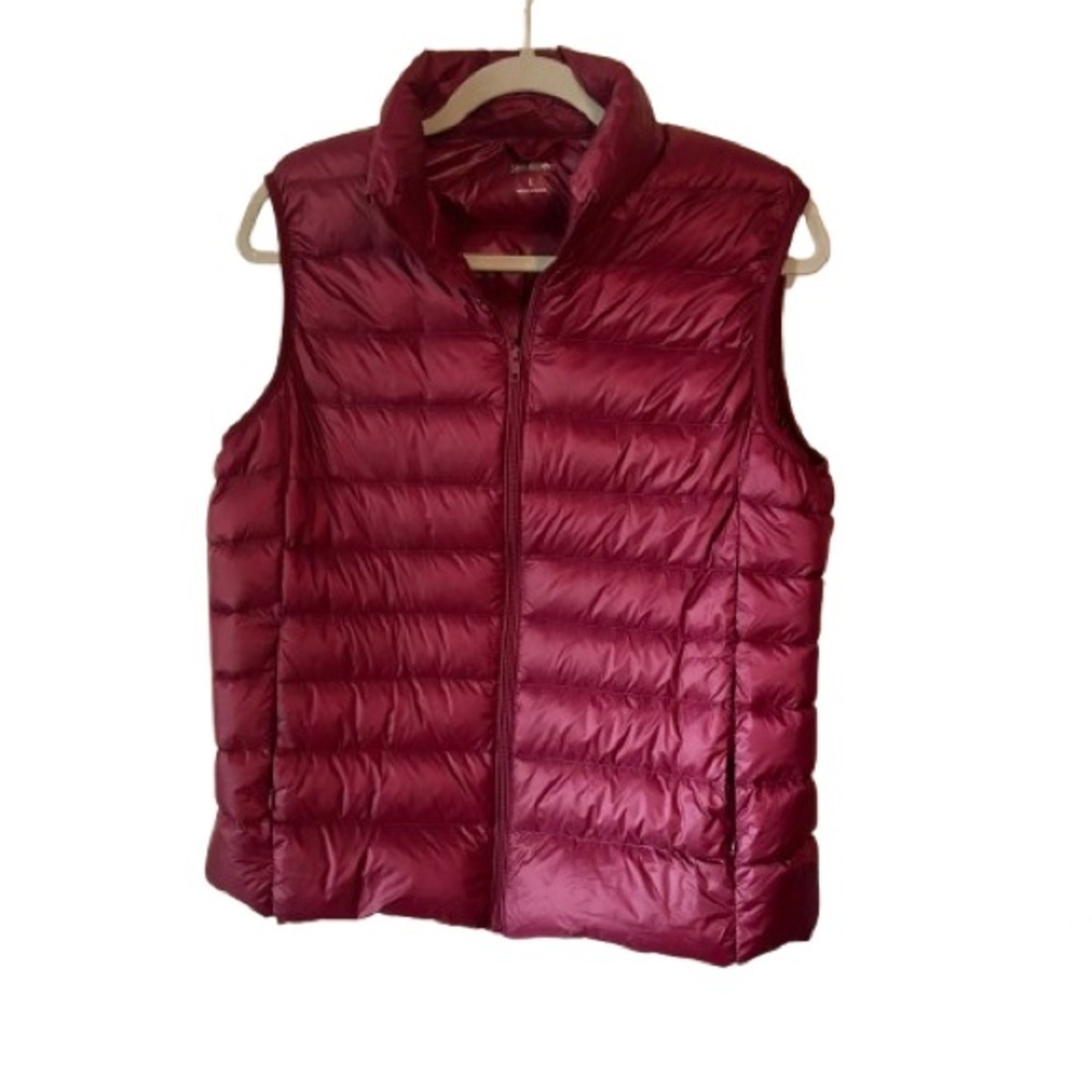 Sarin Mathews Burgundy Puffer Vest